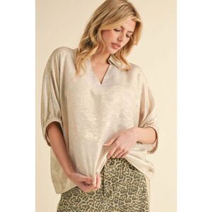 JODIFL Gold Blouse NWT